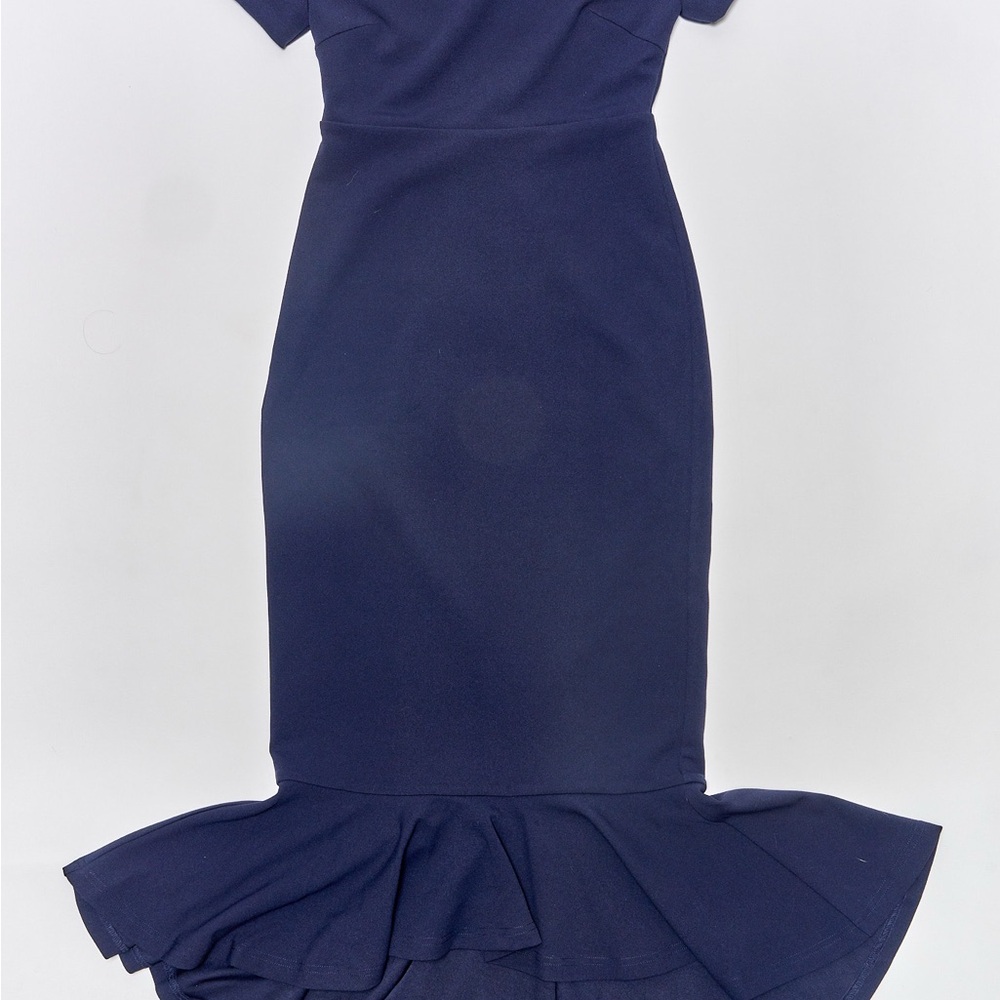 XS Navy Blue Fehaute Dress.Short sleeve.